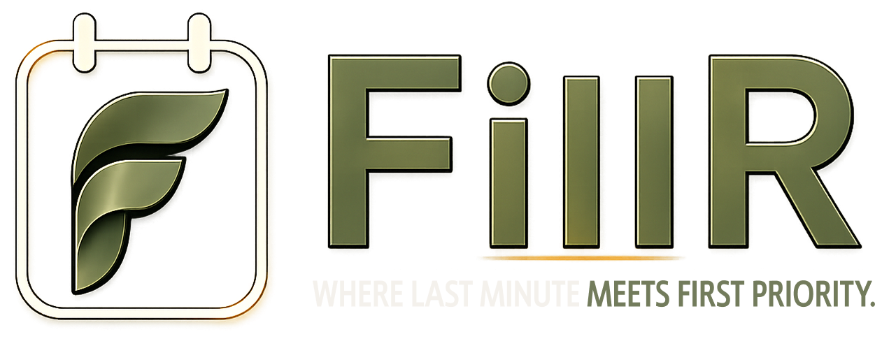 FillR — Where Last Minute Meets First Priority.