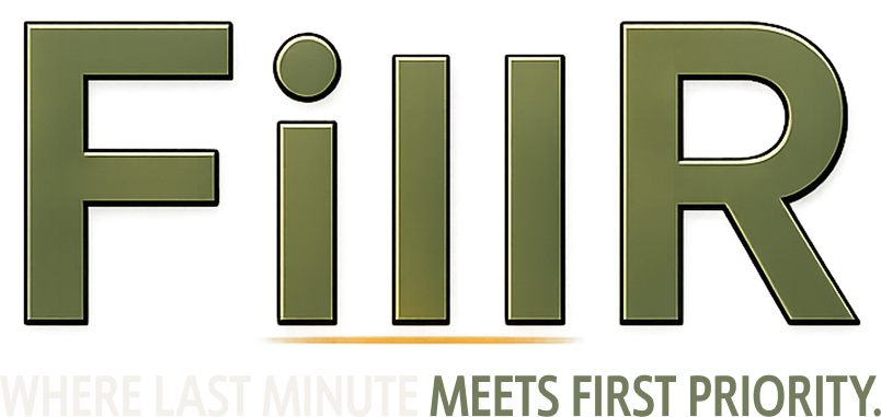 FillR — Where Last Minute Meets First Priority.
